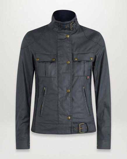 Veste Cirée Belstaff Femme Gangster Bleu Foncé Marine Coton France PL8201459